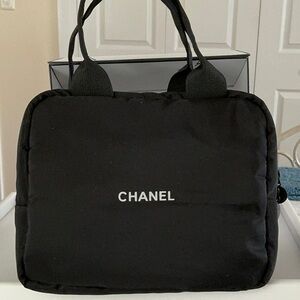 CHANEL Women Toiletry Bag with Handles, Zip Closure